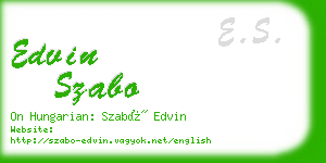 edvin szabo business card